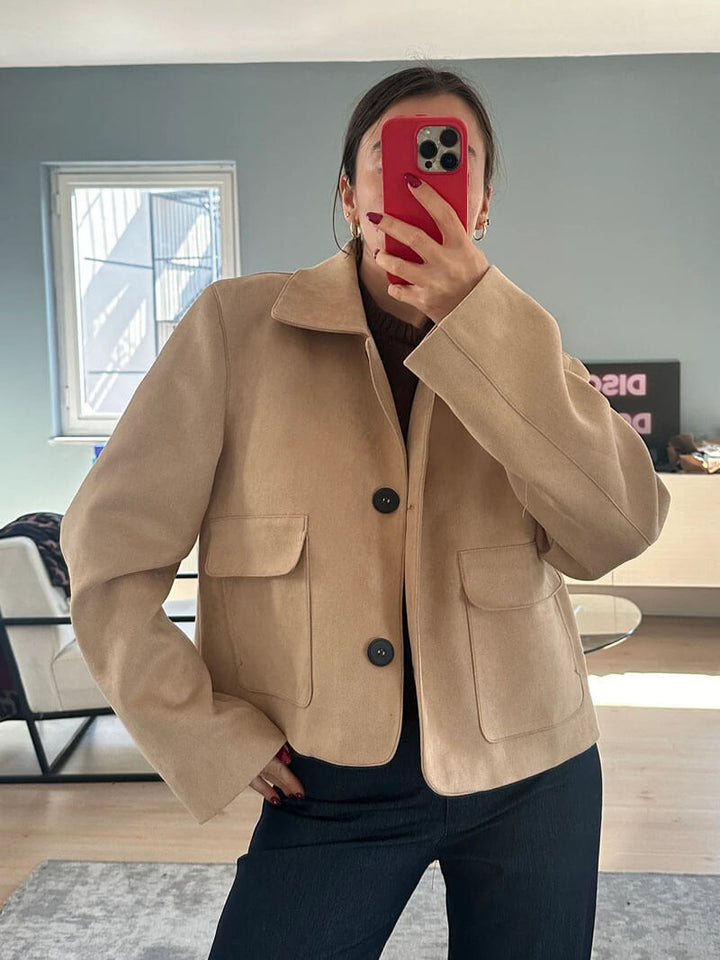 Mirla | Faux Suede Jacka-Eva Jonsson