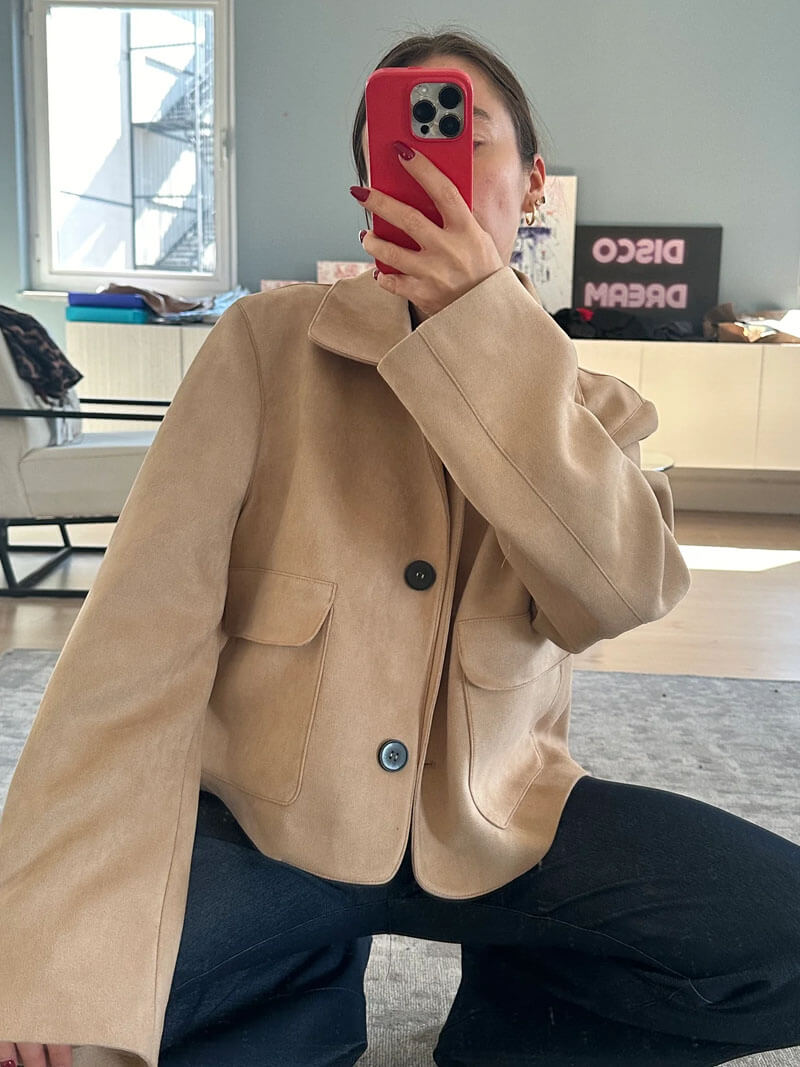 Mirla | Faux Suede Jacka-Eva Jonsson