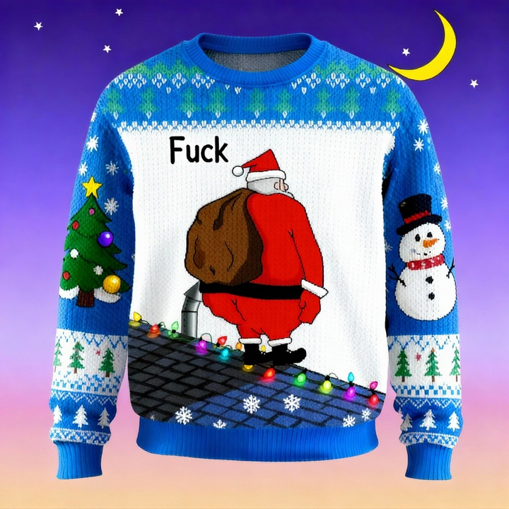 Mirla | Festlig Jul Cartoon Tryck Semester Tröja - Ultimativt Fult Julfest-Outfit-Eva Jonsson