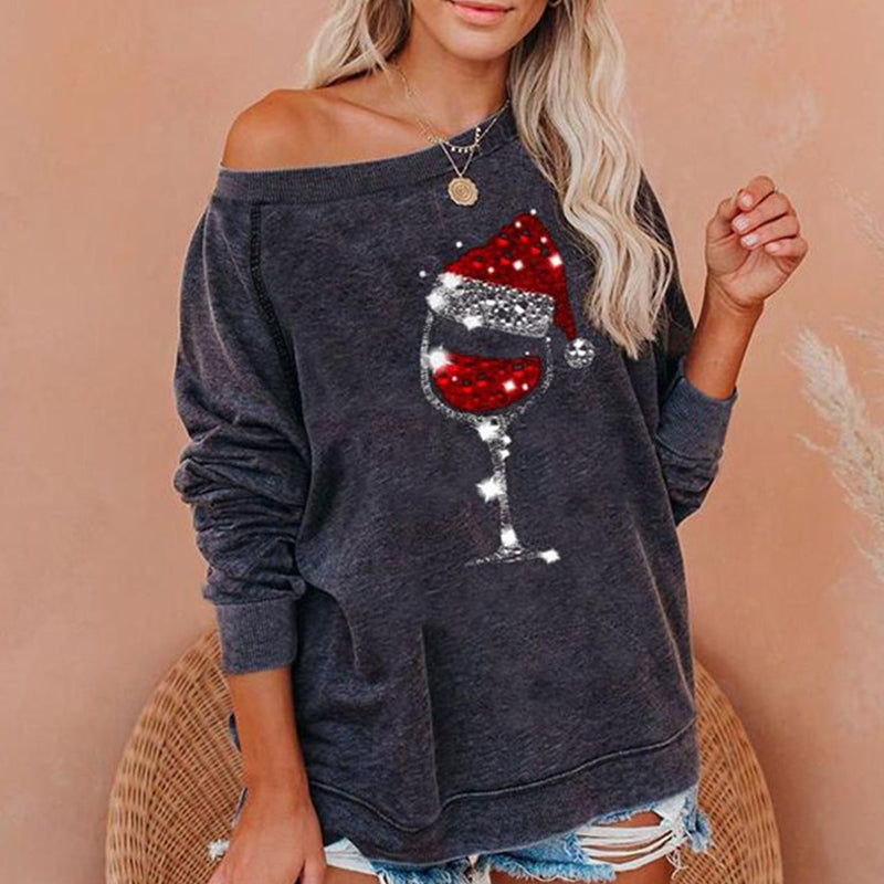 Mirla | Festliga Cheers Vinglas Sweatshirt-Eva Jonsson