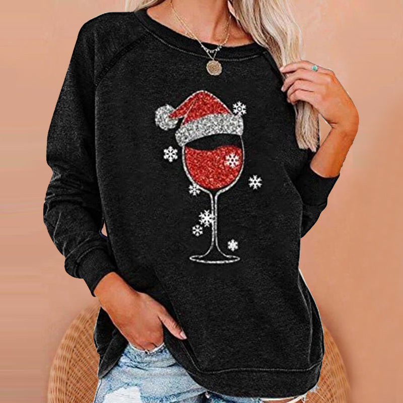 Mirla | Festliga Cheers Vinglas Sweatshirt-Eva Jonsson