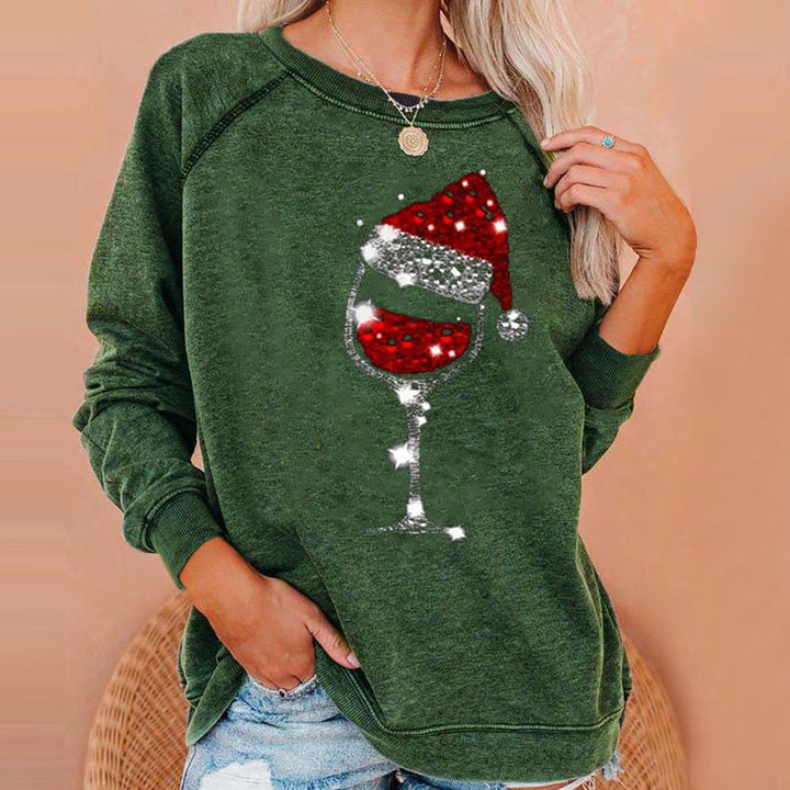Mirla | Festliga Cheers Vinglas Sweatshirt-Eva Jonsson
