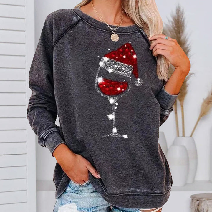 Mirla | Festliga Cheers Vinglas Sweatshirt-Eva Jonsson