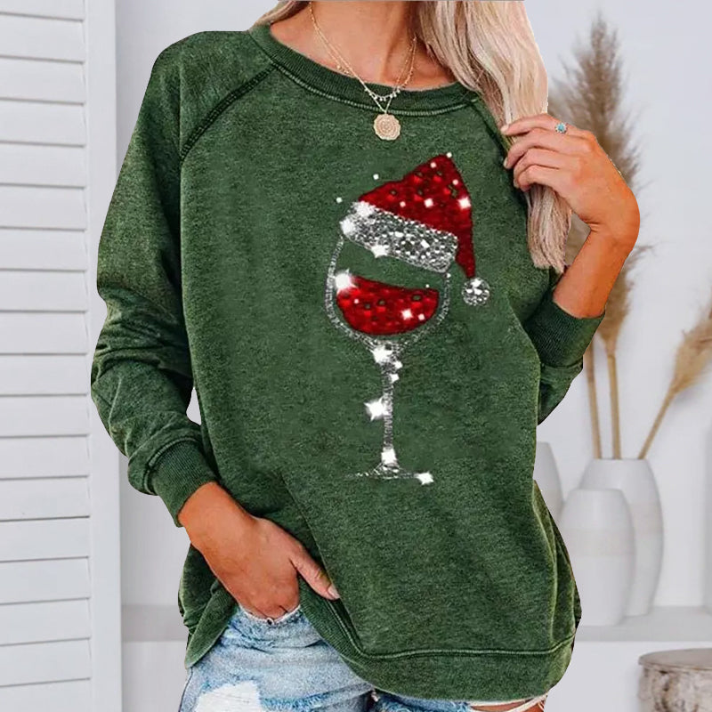 Mirla | Festliga Cheers Vinglas Sweatshirt-Eva Jonsson