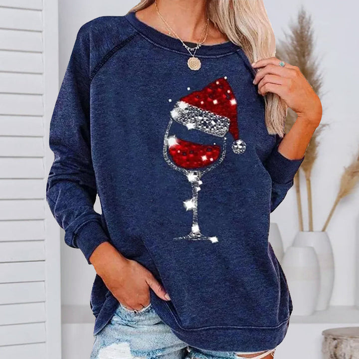 Mirla | Festliga Cheers Vinglas Sweatshirt-Eva Jonsson