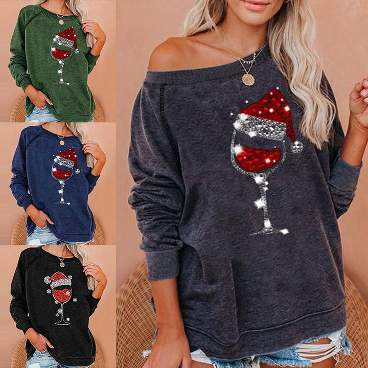 Mirla | Festliga Cheers Vinglas Sweatshirt-Eva Jonsson