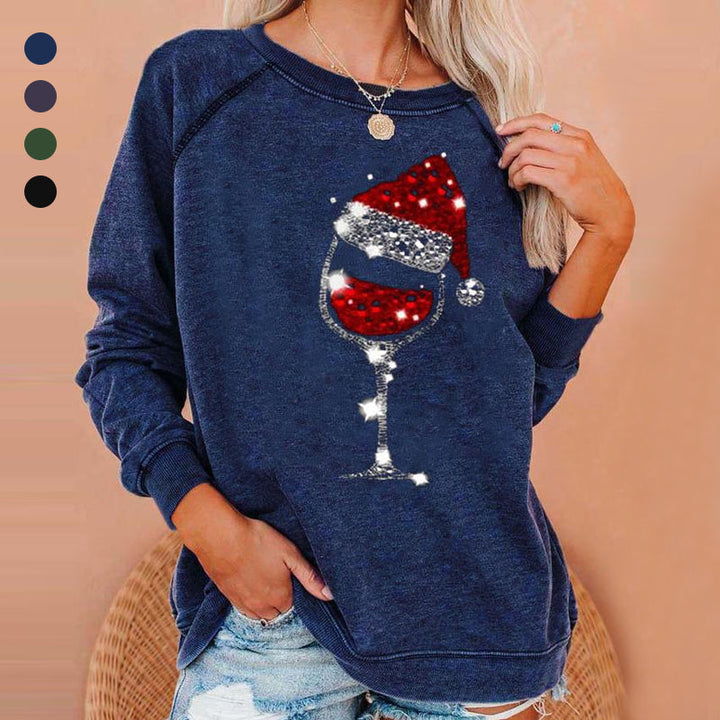 Mirla | Festliga Cheers Vinglas Sweatshirt-Eva Jonsson