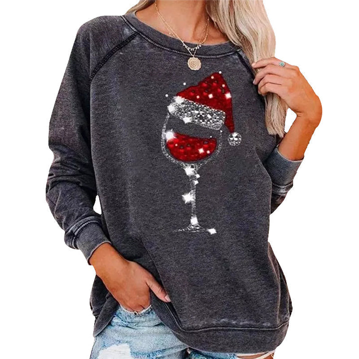 Mirla | Festliga Cheers Vinglas Sweatshirt-Eva Jonsson