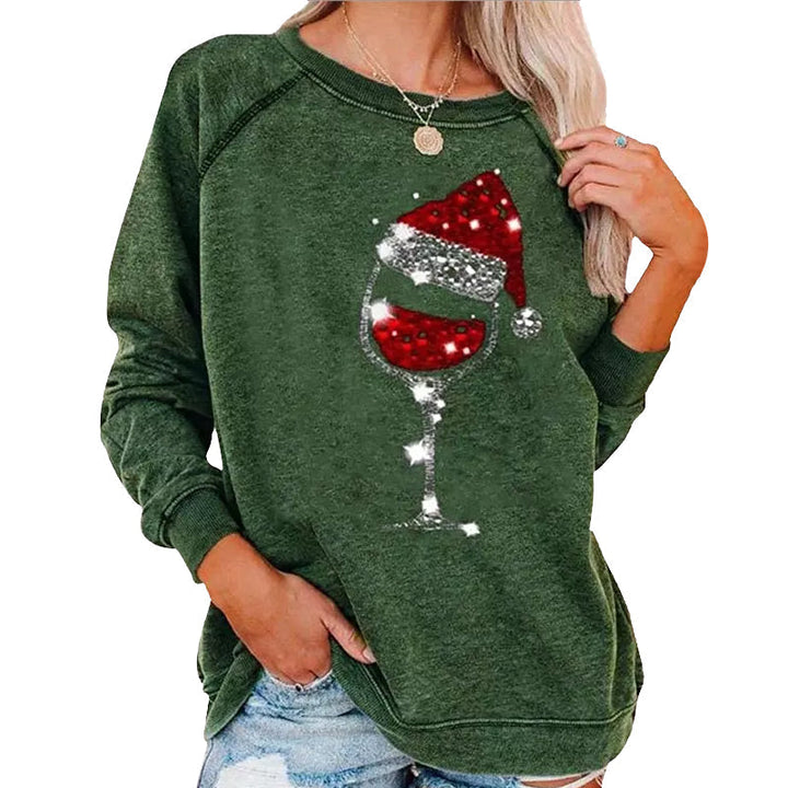 Mirla | Festliga Cheers Vinglas Sweatshirt-Eva Jonsson