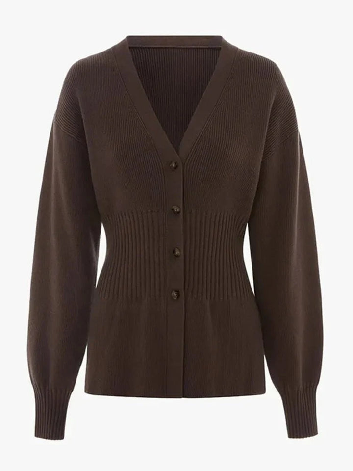 Mirla | Figursydd V-Hals Cardigan-Eva Jonsson