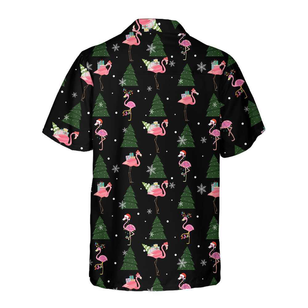 Mirla | Flamingo God Jul Till Er Alla Hawaii-T-Shirt Rolig Julskjorta Bästa Julklappsidén-Eva Jonsson