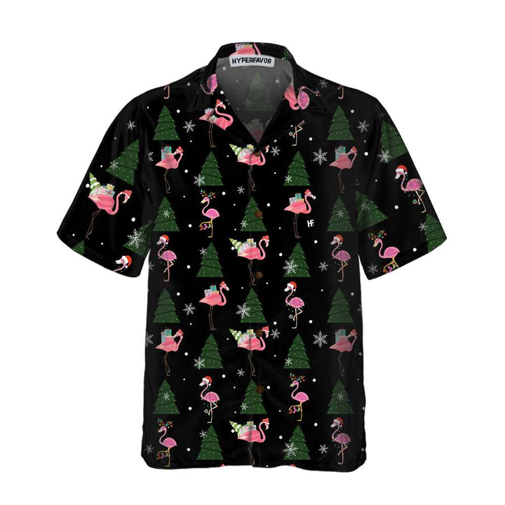 Mirla | Flamingo God Jul Till Er Alla Hawaii-T-Shirt Rolig Julskjorta Bästa Julklappsidén-Eva Jonsson