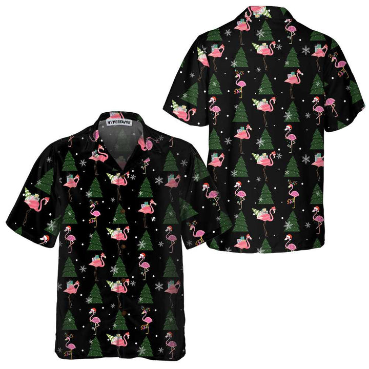 Mirla | Flamingo God Jul Till Er Alla Hawaii-T-Shirt Rolig Julskjorta Bästa Julklappsidén-Eva Jonsson