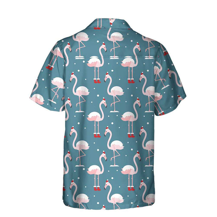 Mirla | Flamingo På Julsemester Hawaii Skjorta Flamingo I Jultomte Hatt Julskjorta Bästa Julklappsidé-Eva Jonsson
