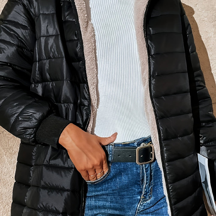 Mirla | Fleece Fodrad Jacka med Dragkedja-Eva Jonsson