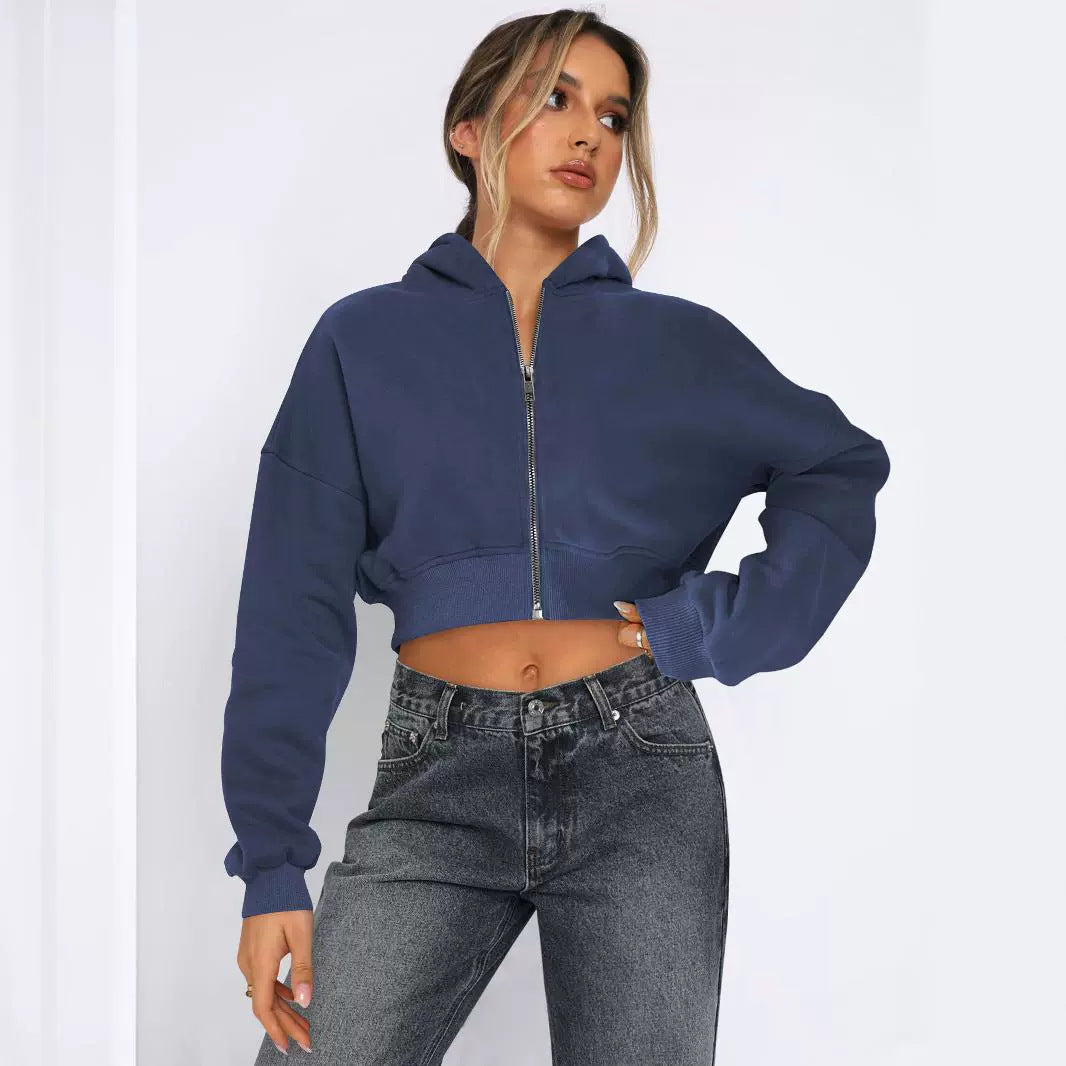 Mirla | Fleece-Hoodie med Dragkedja-Eva Jonsson