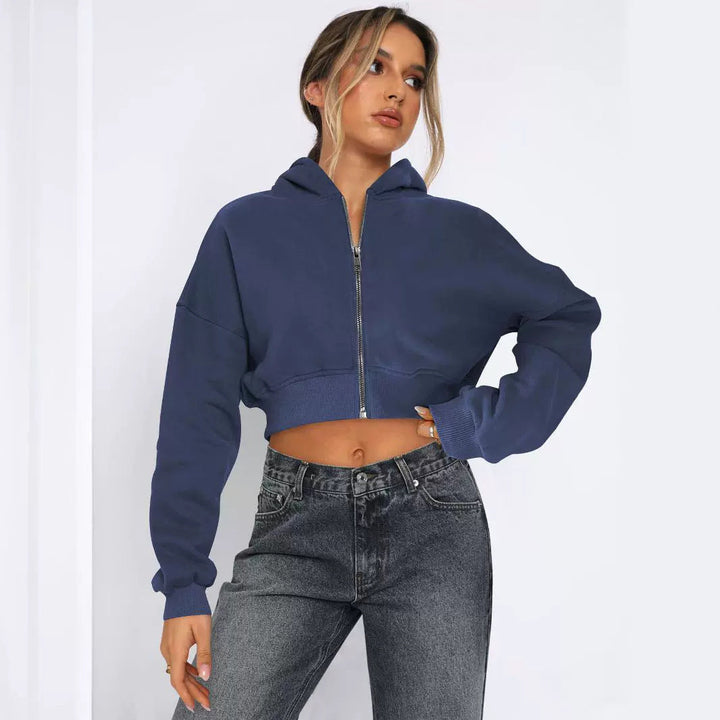 Mirla | Fleece-Hoodie med Dragkedja-Eva Jonsson