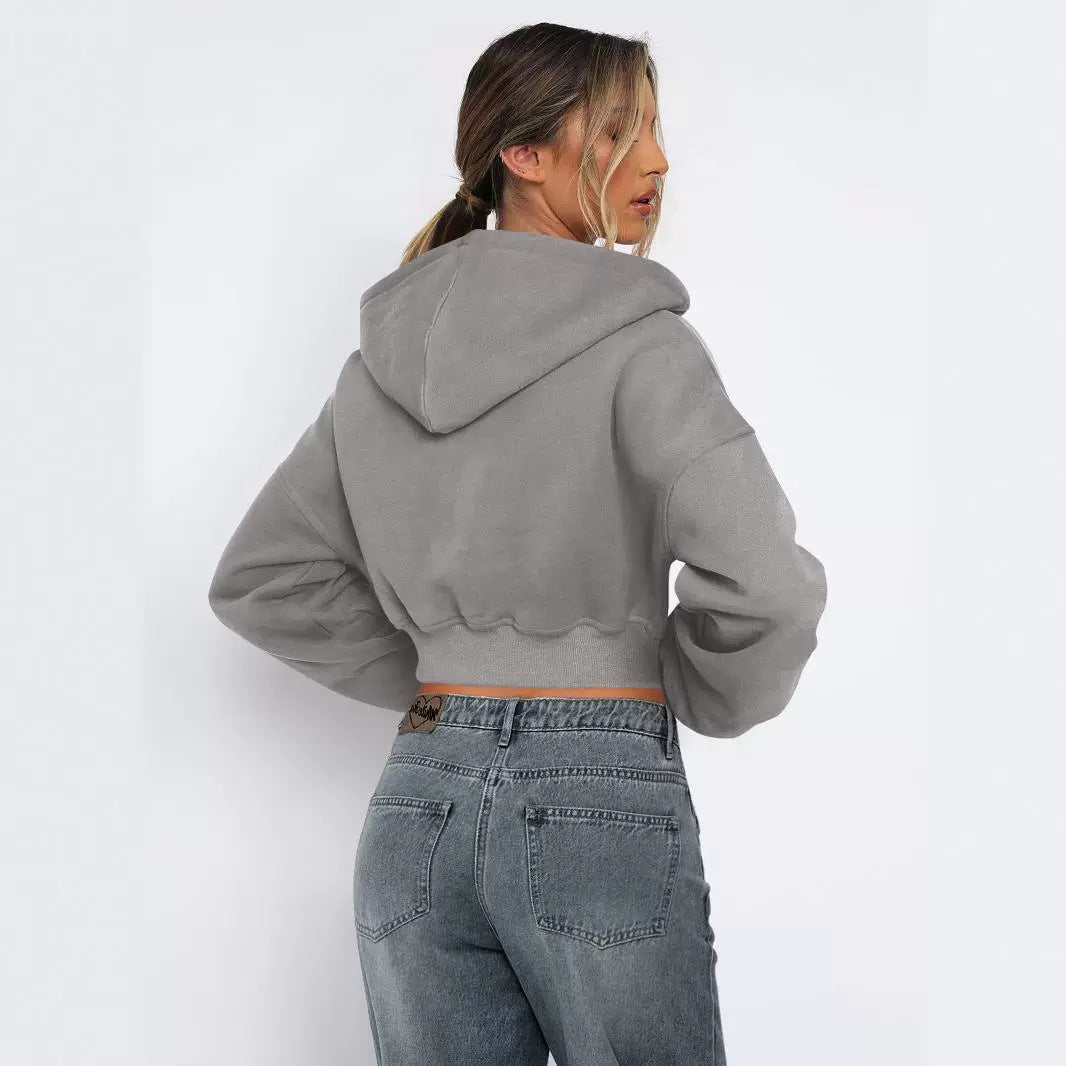 Mirla | Fleece-Hoodie med Dragkedja-Eva Jonsson