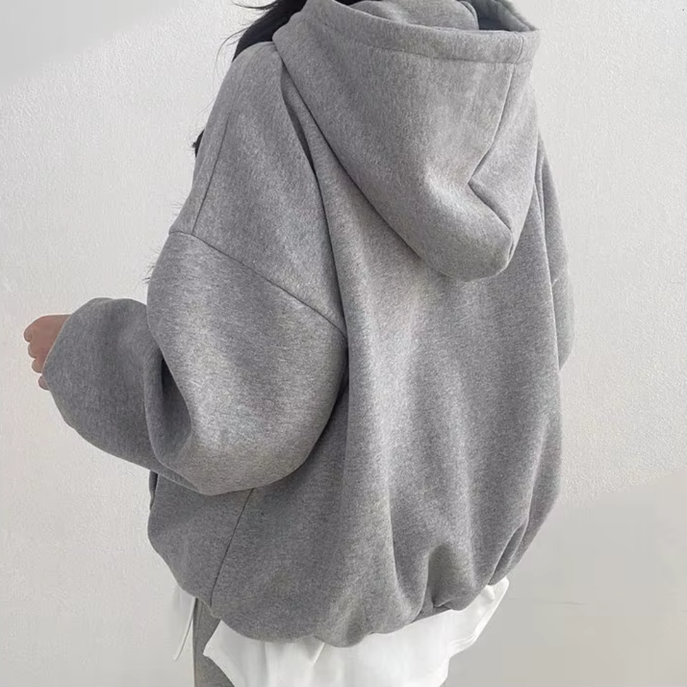 Mirla | Fleece-Hoodie med Huva-Eva Jonsson