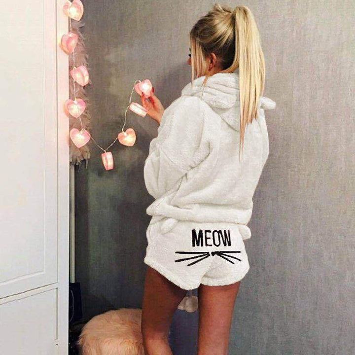 Mirla | Fleece Lounge-Pyjama-set för damer med huva-Eva Jonsson