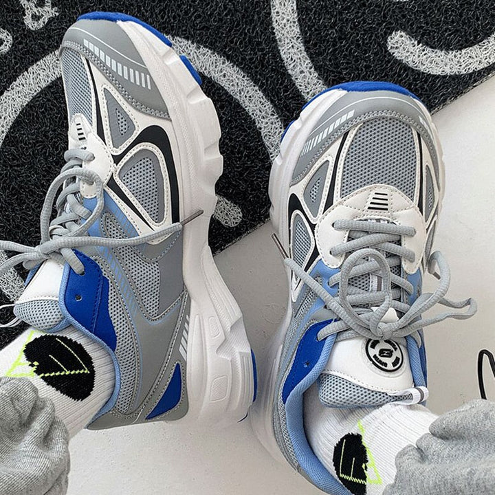 Mirla | Flerfärgade Mesh Sneakers med Tjock Sula för Damer-Eva Jonsson