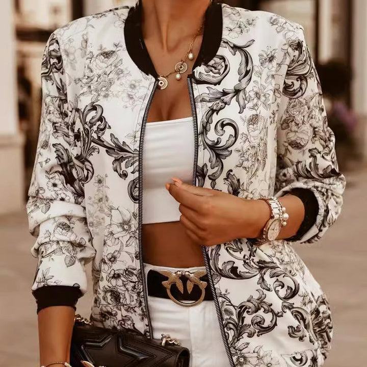 Mirla | Floral Lätt Jacka-Eva Jonsson