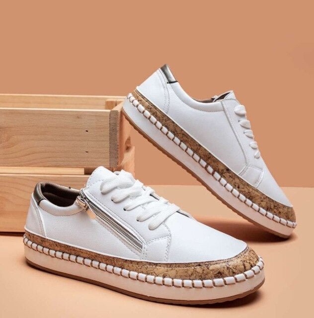 Mirla | Floral Ortopedisk Dragkedja Sneakers-Eva Jonsson