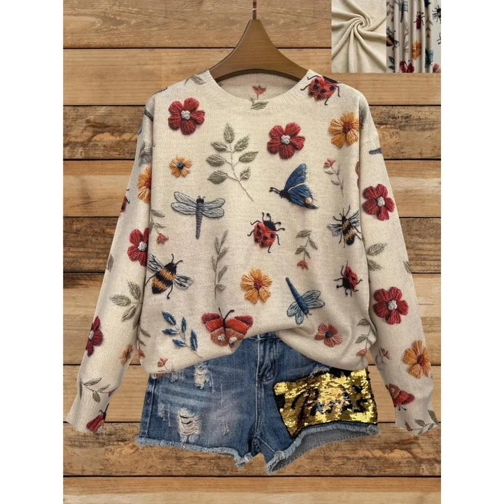 Mirla | Floral Rullkragepullover-Eva Jonsson