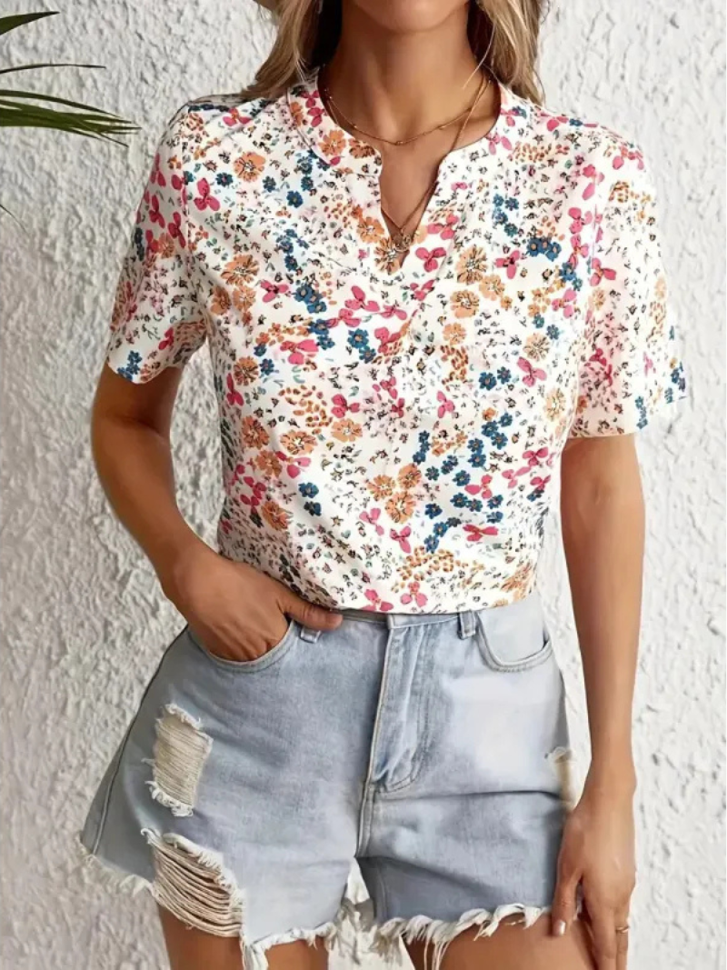 Mirla | Floral knapp-blus-Eva Jonsson