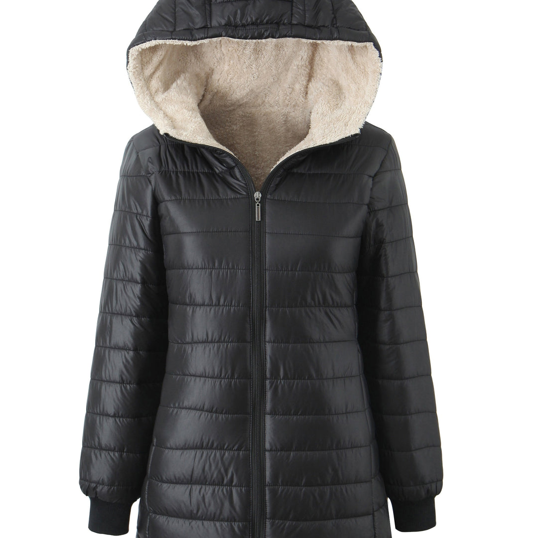 Mirla | Fodrad damhoodie i enfärgad design-Eva Jonsson