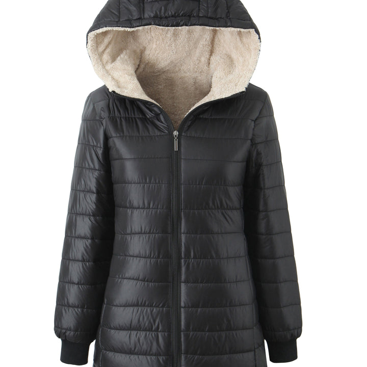 Mirla | Fodrad damhoodie i enfärgad design-Eva Jonsson