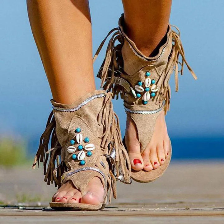 Mirla | Fransen Boho Sandaler-Eva Jonsson