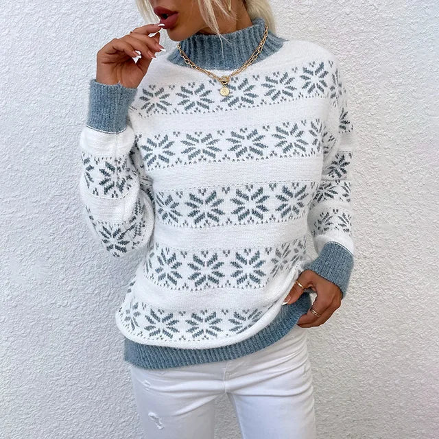 Mirla | Frosty Fun Snöflingor-Pullover-Eva Jonsson