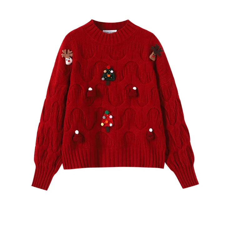 Mirla | Ful Jultröja - Dam Jultröja I Vintagestil-Eva Jonsson