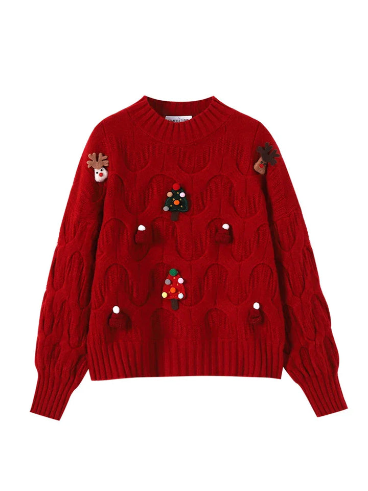 Mirla | Ful Jultröja - Dam Jultröja I Vintagestil-Eva Jonsson
