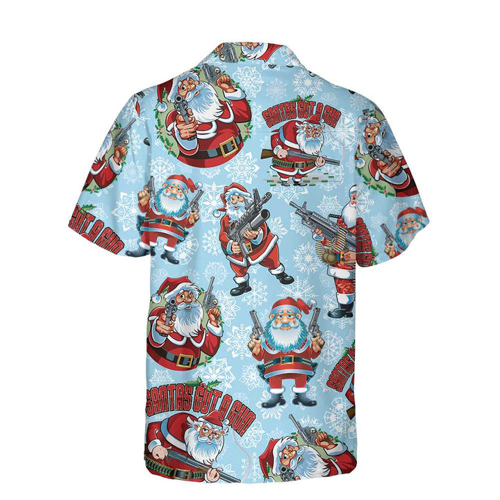 Mirla | Funny Santa With Machine Gun Hawaii Shirt Funny Santa Hawaii Shirt-Eva Jonsson