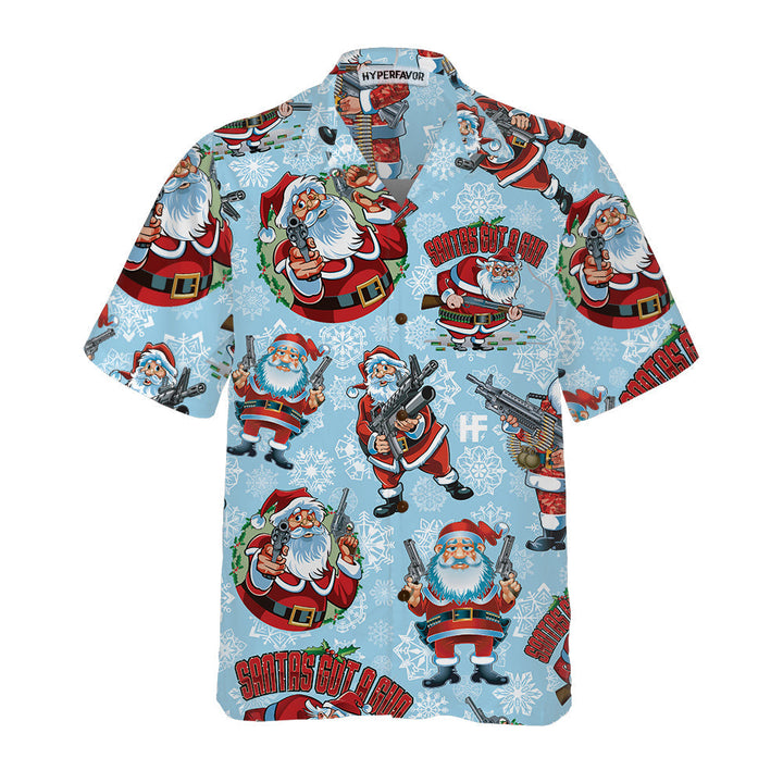Mirla | Funny Santa With Machine Gun Hawaii Shirt Funny Santa Hawaii Shirt-Eva Jonsson