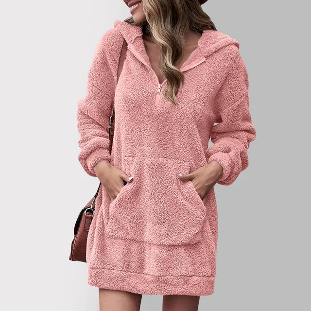 Mirla | Fuzzy Hoodie Dress-Eva Jonsson