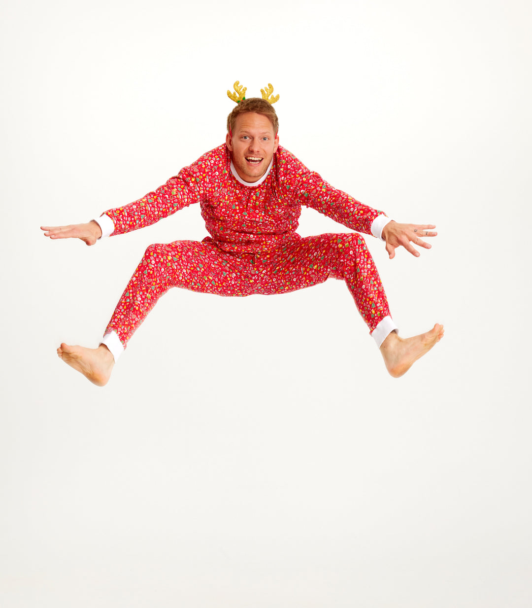 Mirla | Galen Julpyjamas Röd - Herr-Eva Jonsson