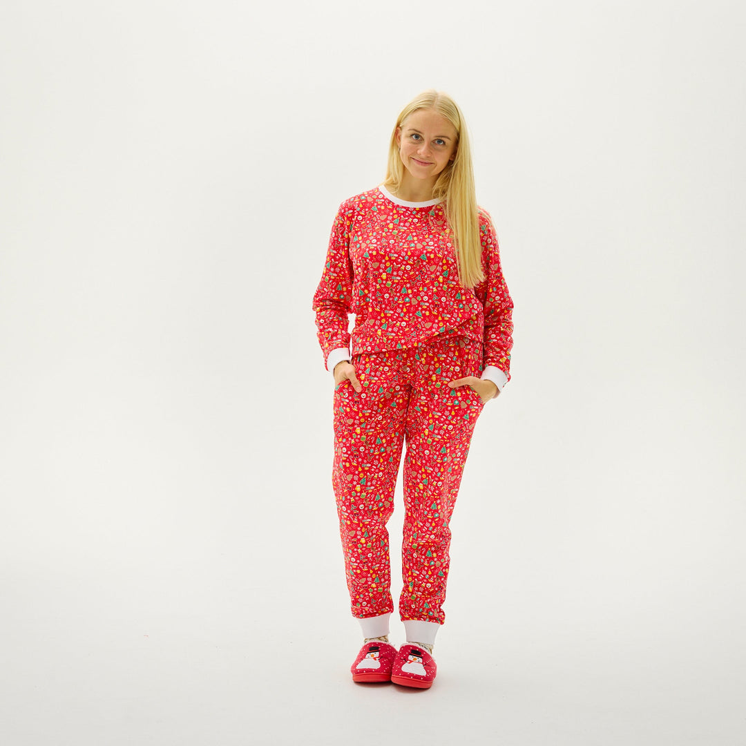 Mirla | Galna jul-pyjamasar Röd Kvinnor-Eva Jonsson