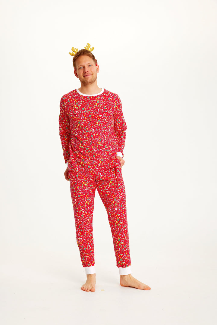 Mirla | Galna julpyjamasar Röd Herr-Eva Jonsson