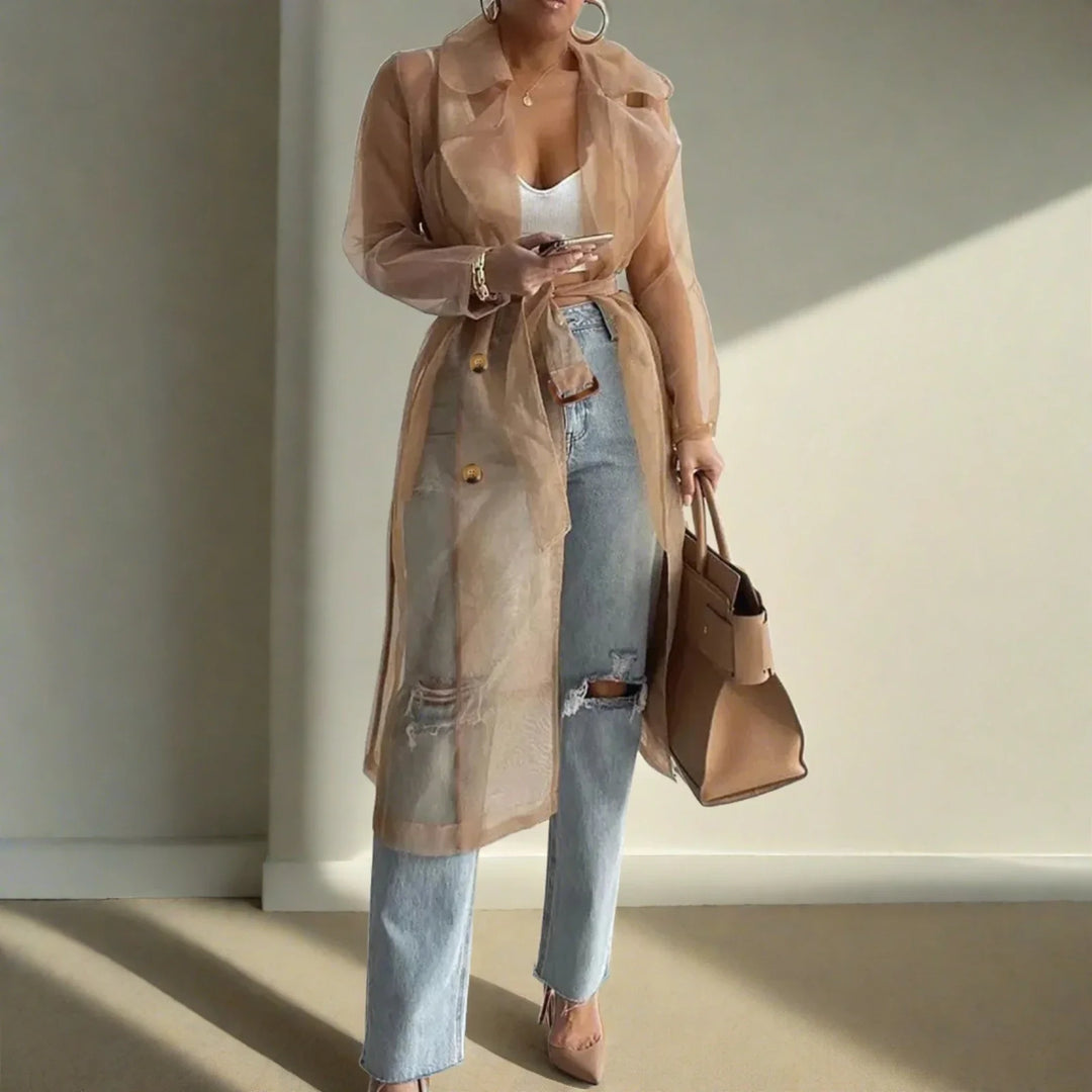 Mirla | Genomskinlig Trenchcoat-Eva Jonsson