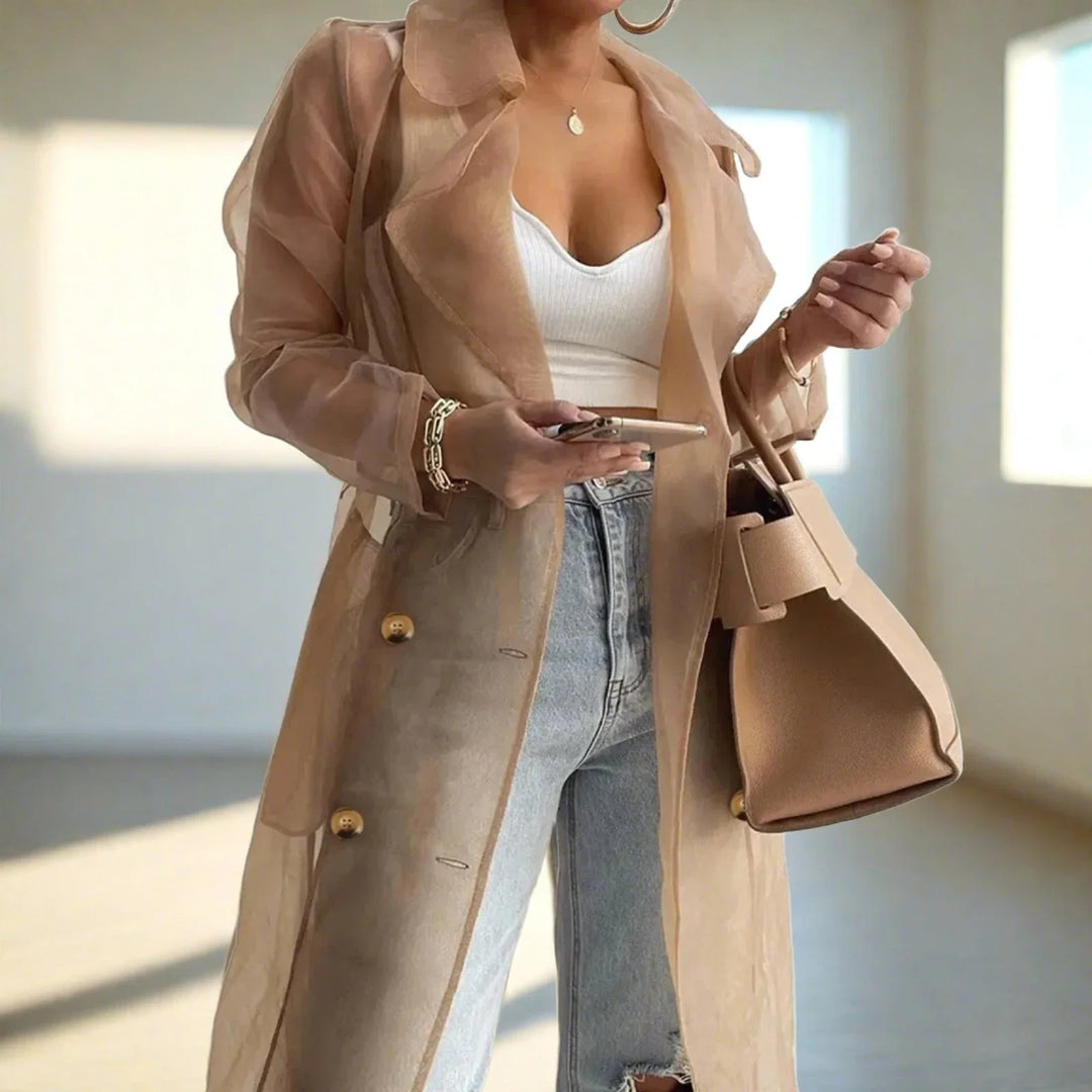 Mirla | Genomskinlig Trenchcoat-Eva Jonsson