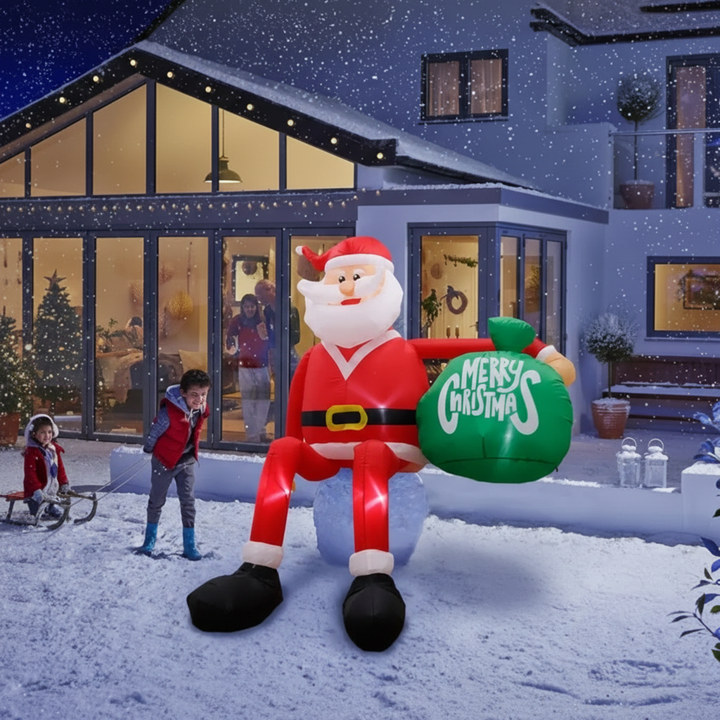 Mirla | Gigantisk 8FT Klättrande Tomte Inflatable – Premium Utomhus Juldekoration-Eva Jonsson