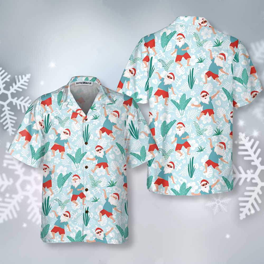 Mirla | Glad Dansande Jultomte Hawaii-Skjorta Rolig Jultomte-Tröja Present För Jul-Eva Jonsson