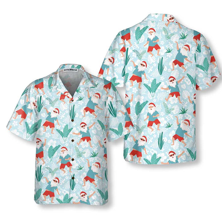 Mirla | Glad Dansande Jultomte Hawaii-Skjorta Rolig Jultomte-Tröja Present För Jul-Eva Jonsson