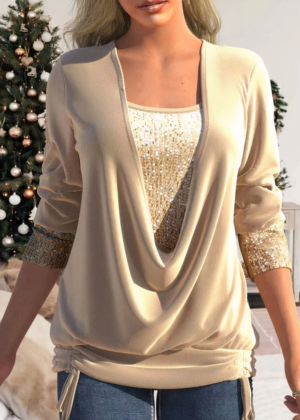 Mirla | Glamour 2024 Raffinerad Glittrande Blusar-Eva Jonsson