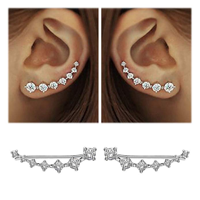 Mirla | Glamour | Skimrande Zirkon 925 Sterling Silver Örhänge-Eva Jonsson