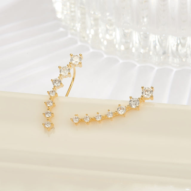 Mirla | Glamour | Skimrande Zirkon 925 Sterling Silver Örhänge-Eva Jonsson