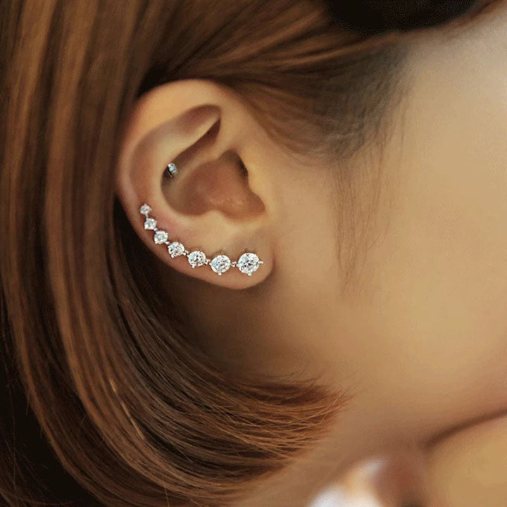 Mirla | Glamour | Skimrande Zirkon 925 Sterling Silver Örhänge-Eva Jonsson